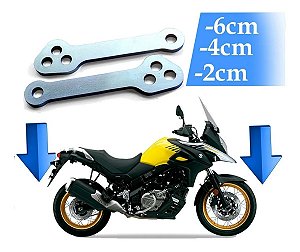 Kit Rebaixar Vstrom Dl 650 1000 Dog Bone Braço Rebaixador link suspensão