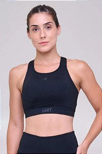 Top Grit Bossa Nadador C / Bolso Ajustável-Preto Blackout