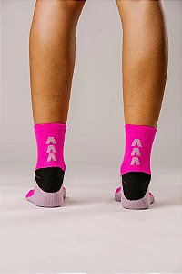 Meia Fastpace Cano Curto-Rosa Pink
