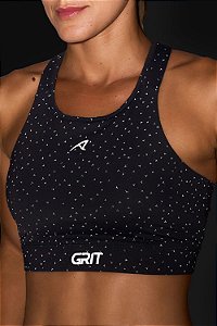 Top Grit Bossa Ajustável 1 Bolso Nadador Reflect-Preto