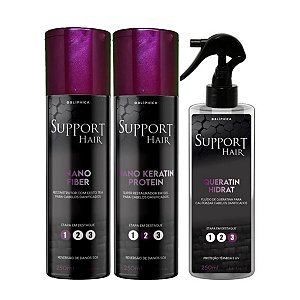 Kit Obliphica Support Hair com 3 Produtos