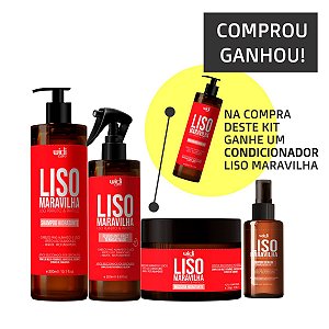 Kit Liso Maravilha Widi Care Shampoo Fluido Sérum Máscara