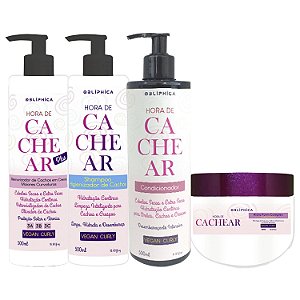 Kit Kaedo Obliphica Hora de Cachear Condicionador, Shampoo, Creme e Máscara