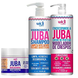 Kit Widi Care Linha Juba Encrespando 1L, Shampoo 1L, Máscara