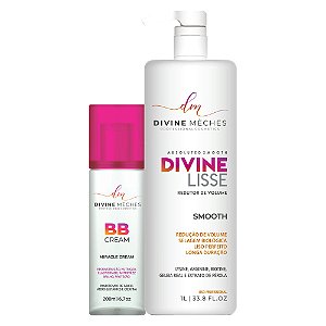 Kit Divine Mèches Redutor de Volume Divine Lisse + BB Cream