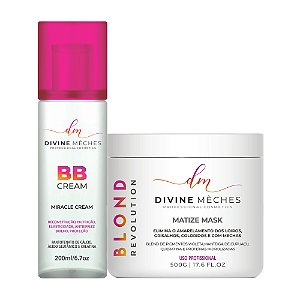 Kit Divine Mèches Máscara Matizadora Blond Revolution + BB Cream