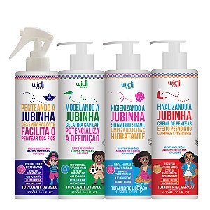 Kit Widi Care Jubinha Infantil Shampoo, Geleia, Creme Pesadinho, Spray Desembaraçante