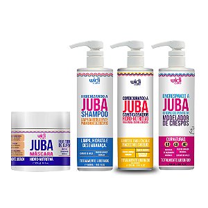 Kit Widi Juba Shampoo, Condicionador, Encrespando, Máscara 500g