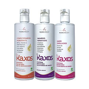 Kit Divine Mèches Kaxos Shampoo Condicionador Creme Ondulado