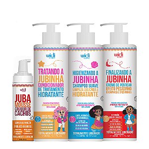 Kit Widi Care Jubinha Shampoo Condicionador Creme Mousse Juba