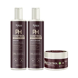 Kit Apice Cosméticos pH Control Shampoo, Condicionador e Máscara