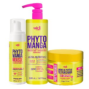 Kit Widi Care PhytoManga Curvas Shampoo, Creme p/Crespos, Mousse