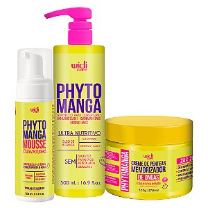 Kit Widi Care PhytoManga Curvas Shampoo, Creme p/Ondas, Mousse