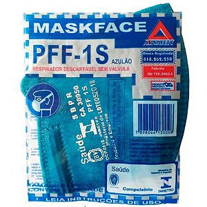Mascara Descartável Maskface PFF-2S Azul Royal unid