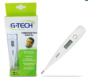Termômetro Clinico Digital Branco G-TECH TH1027 com Selo