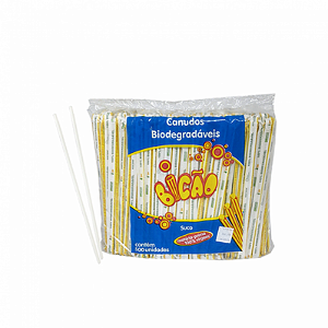 Canudo Bio para Suco/Ref Sache Br Bicao pct 500 unid