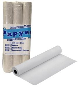 Lençol Descartável Papel Celulose Rolo 50 x 50 cm White Paper unid