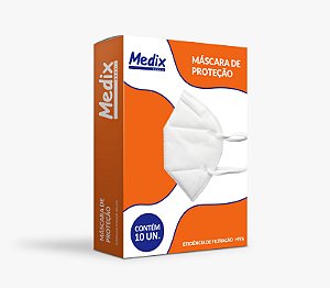 Máscara Descartável em Quatro Camadas Branca com Elástico cx com 10 unid