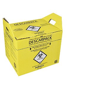 Caixa Coletora Perfurante / Cortante 13 L Descarpack caixa com 20 unid