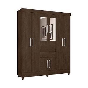 DORM. GUARDA ROUPA MUNIQUE EBANO COM ESPELHO