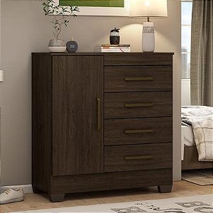 DORM. COMODA MONTEVIDÉU ÉBANO COM PÉS