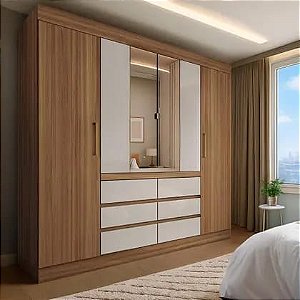 DORM. GUARDA ROUPA CADIS AMÊNDOLA/OFF WHITE