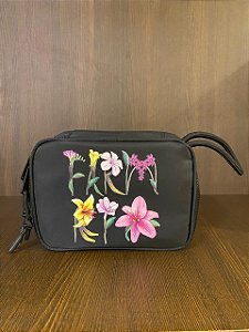 Necessaire Farm Xero Romance em Flor Preta