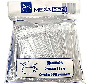 Mexedor Tipo Drink 11cm Café Chá Suco Mexa Bem 500 unidades