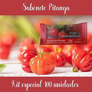Kit 100 Mini Sabonete Pitanga 15g Pousada Hotel Motel SPA