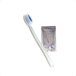 100 Escova Dente e Creme Dental 3g Hotel Motel Premium