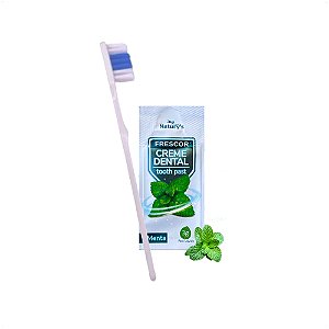 100 Escova e Creme Dental 3g Menta SPA Hotel Motel Embalada Macia