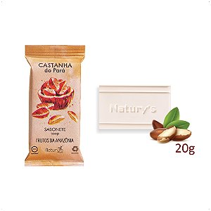 Kit 100 Sabonete Castanha Pará  20g Pousada Hotel Motel SPA