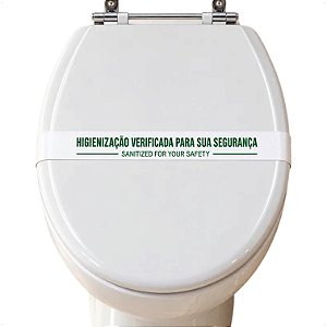 500 Faixa De Vaso Sanitário Bilingue Higienização Verificada Fita Spa Motel Hotel Airbnb Pousada