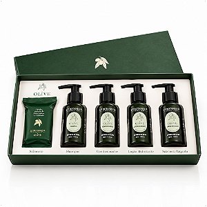 Kit Viagem Le Botanique Olive 5 itens caixa Hotel Motel SPA