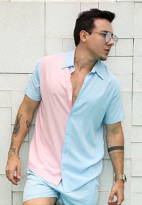 Camisa Viscose Bicolor