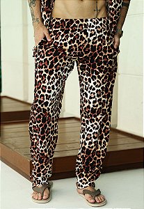 Calça Viscose Animal Print