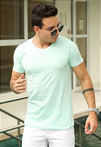 Camiseta Básica Verde Água
