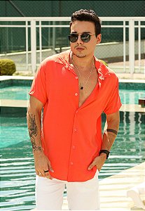 Camisa Viscose Coral