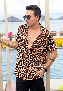 Camisa Viscose Animal Print