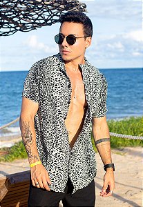 Camisa Viscose Animal Print