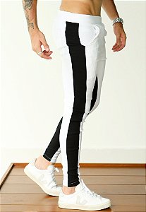 Calça Skinny Bicolor