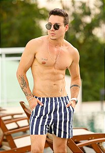 Shorts Tricoline Listrado