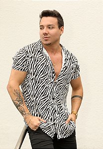 Camisa Viscose Zebra