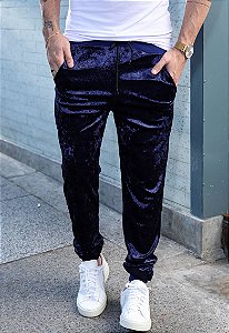 Calça Veludo Azul Marinho