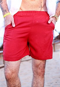 Shorts Viscolinho Vermelho
