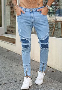 Calça Jeans Skinny Zíper