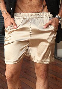 Shorts Cetim Champagne