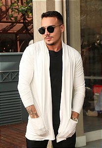 Cardigan Masculino Suede Off