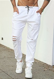 Calça Masculina Jeans Branca
