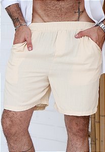 Shorts Masculino Viscolinho Marfim